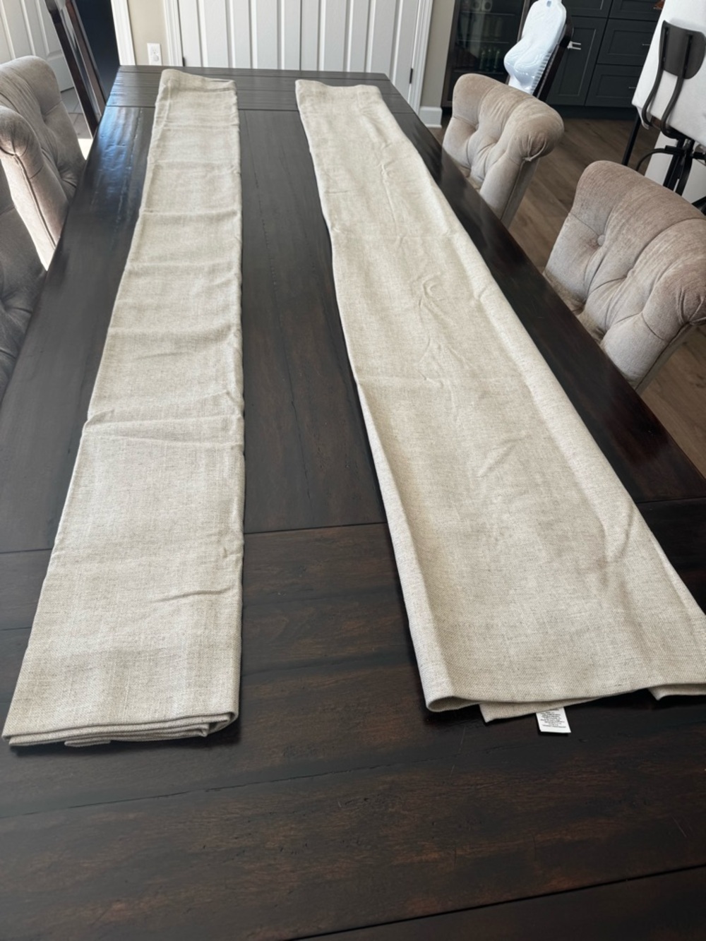 Pottery Barn Everyday Linen Light Filtering Curtain (2) 50”Wx96”L NWOT - Picture 2 of 9